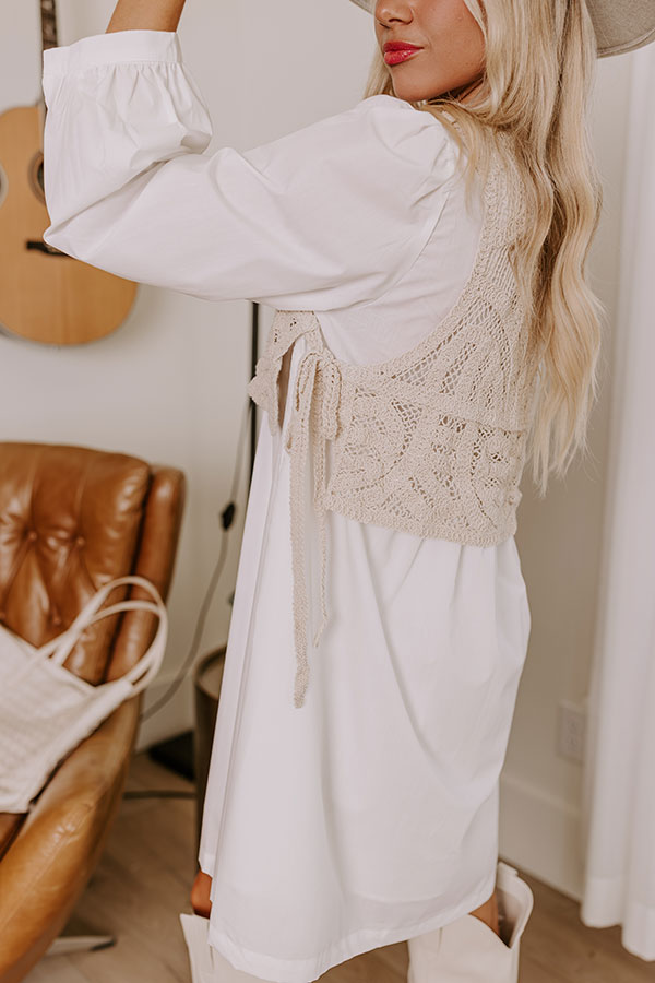 Impressions Boho Belle Two Piece Mini Dress In White