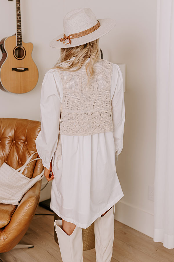 Impressions Boho Belle Two Piece Mini Dress In White
