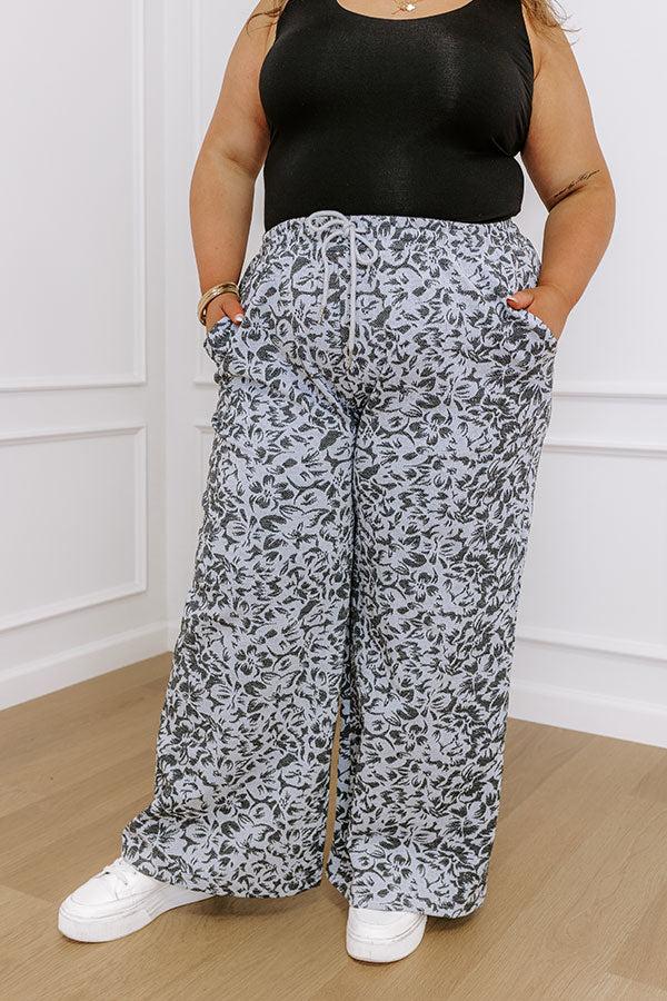 Impressions Boho Feels High Waist Jacquard Knit Pants Curves