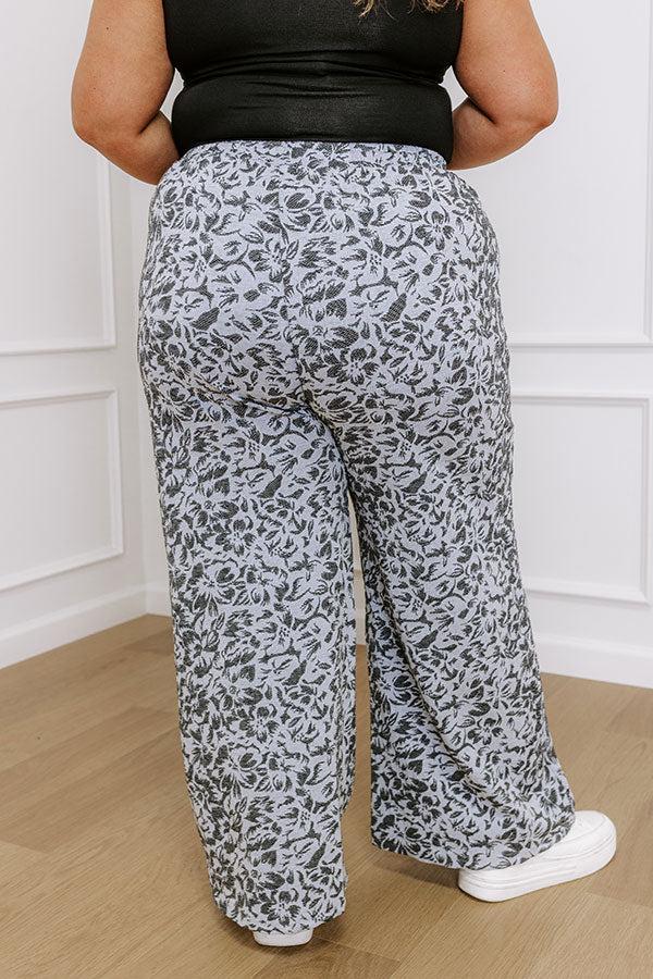 Impressions Boho Feels High Waist Jacquard Knit Pants Curves