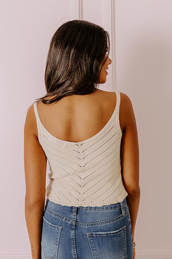 Impressions Bondi Beach Boardwalk Knit Tank In Cream