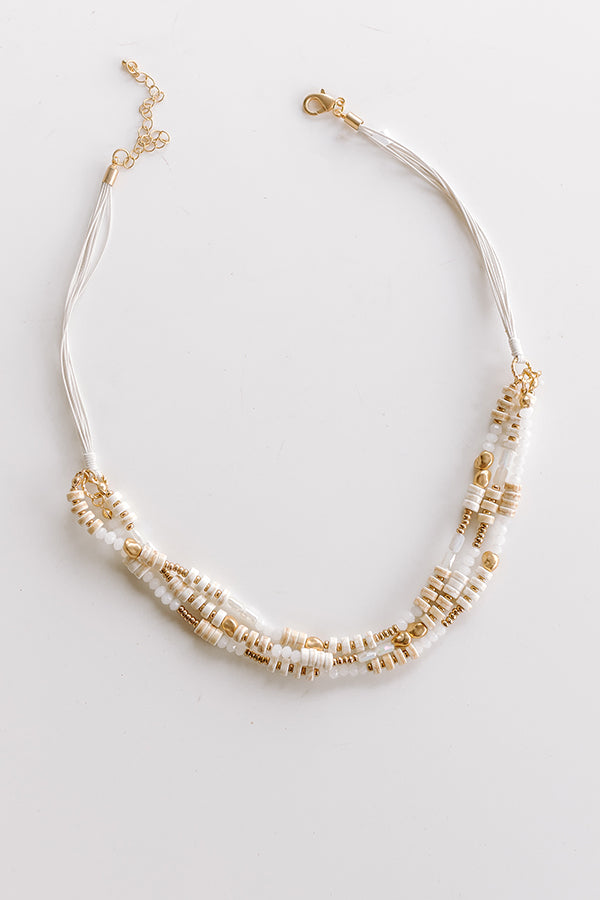 Impressions Bora Bora Trip Layered Necklace In Ivory
