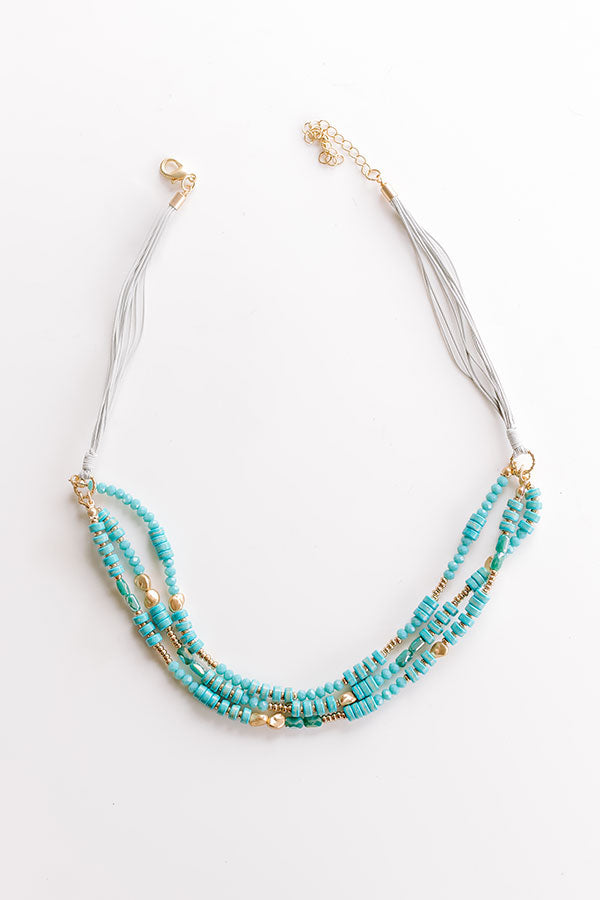 Impressions Bora Bora Trip Layered Necklace In Turquoise