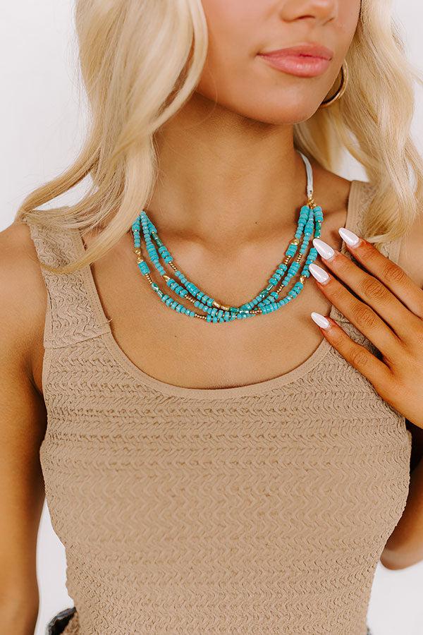 Impressions Bora Bora Trip Layered Necklace in Turquoise