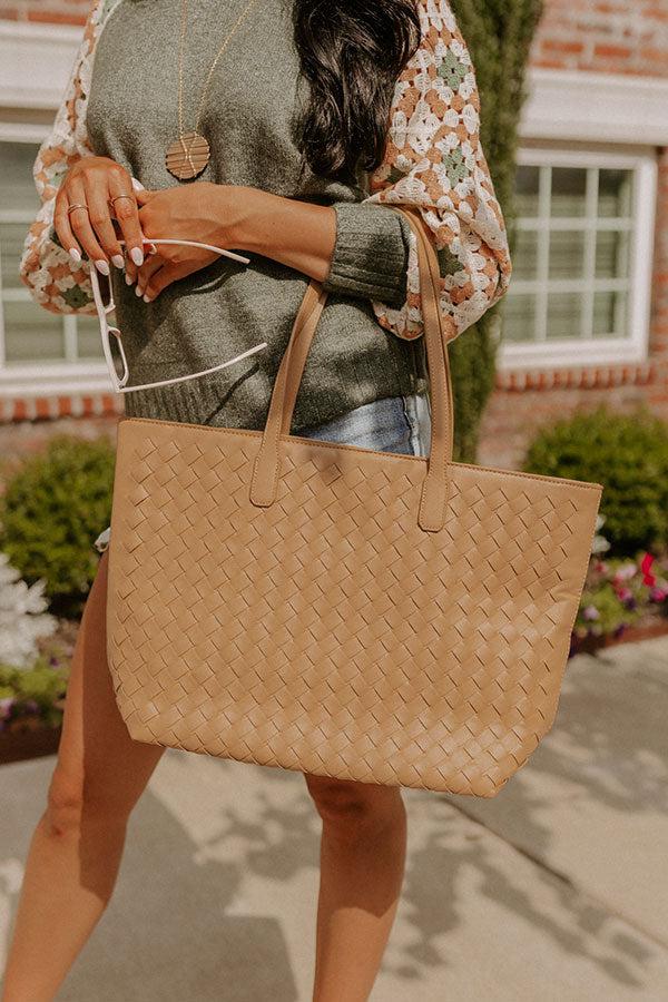 Impressions Boston Market Faux Leather Tote In Iced Mocha