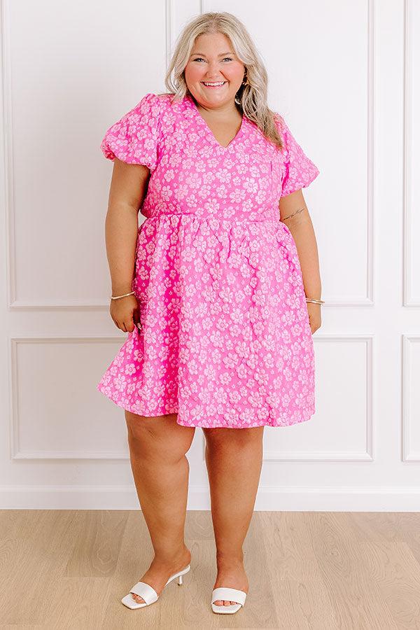 Impressions Botanical Bliss Jacquard Mini Dress Curves