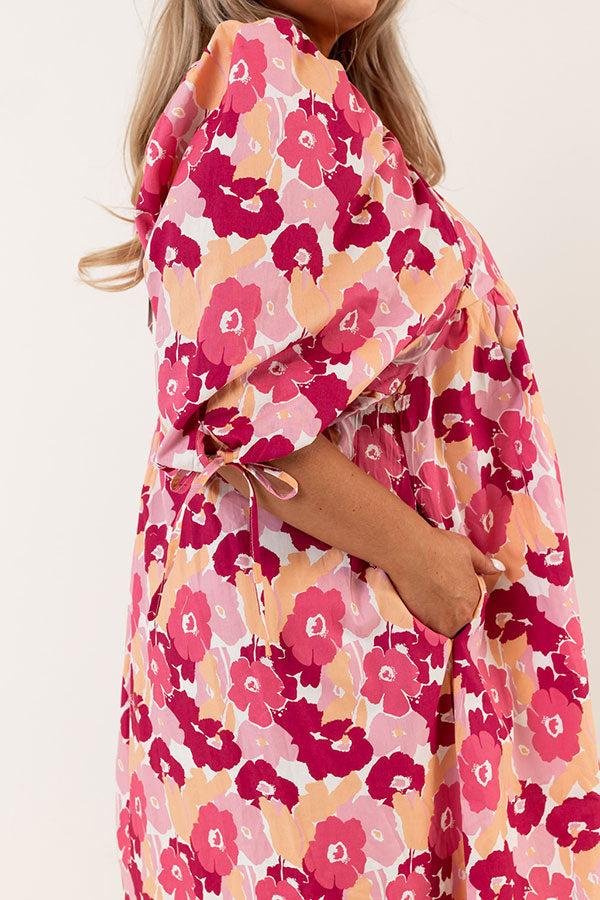 Impressions Brilliant And Charming Floral Babydoll Dress Curves