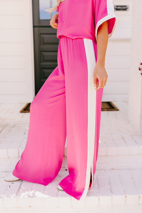 Impressions Brooklyn Babe High Waist Pants In Hot Pink