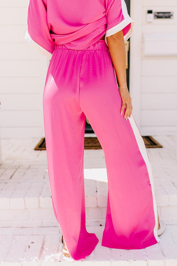 Impressions Brooklyn Babe High Waist Pants In Hot Pink