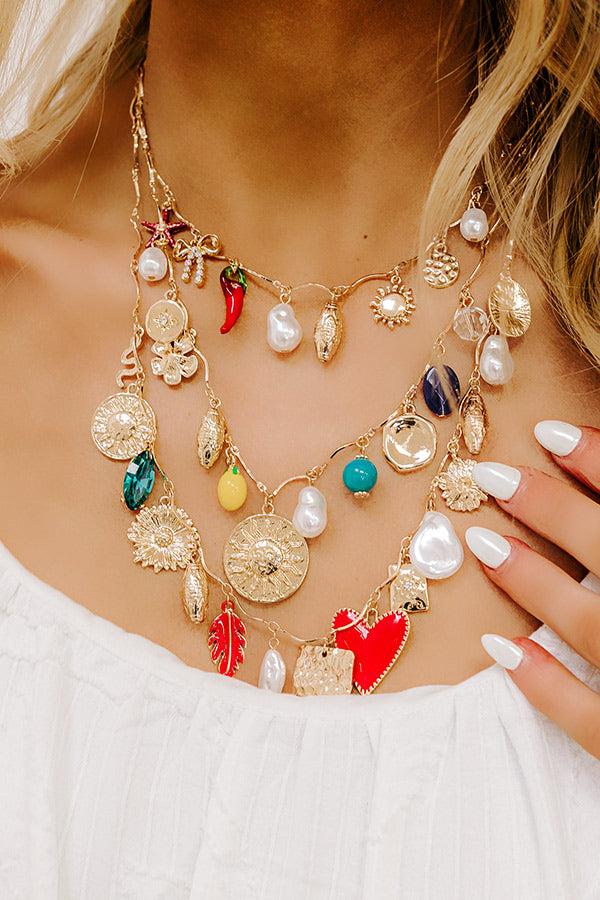 Impressions Bubbly Personality Layered Charm Necklace