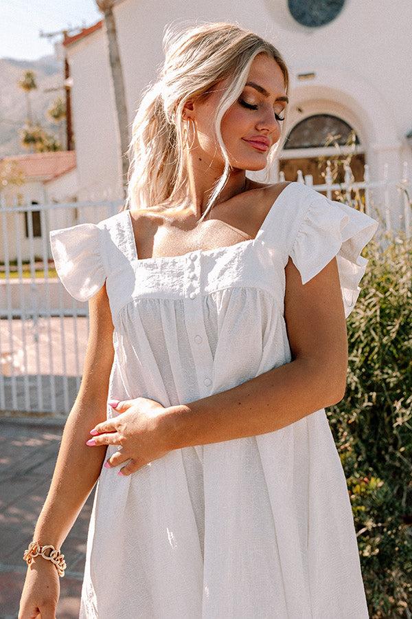 Impressions Bubbly Personality Shift Dress In White