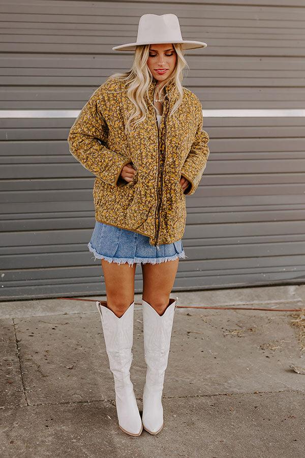 Impressions Cabin Cutie Corduroy Jacket In Primrose Yellow