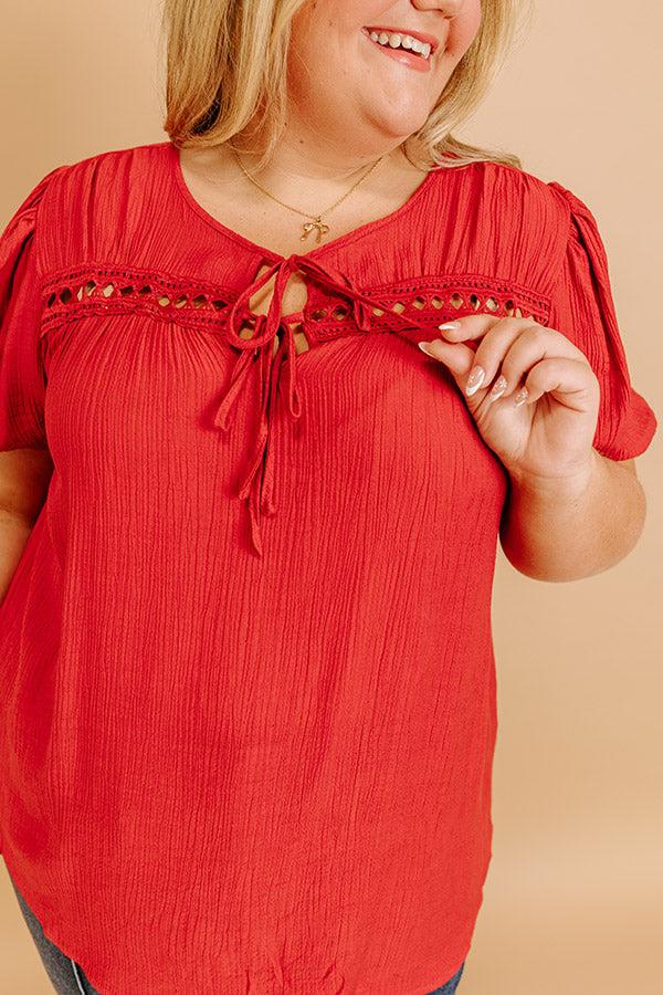Impressions Cafe And Caramel Shift Top Curves In Crimson