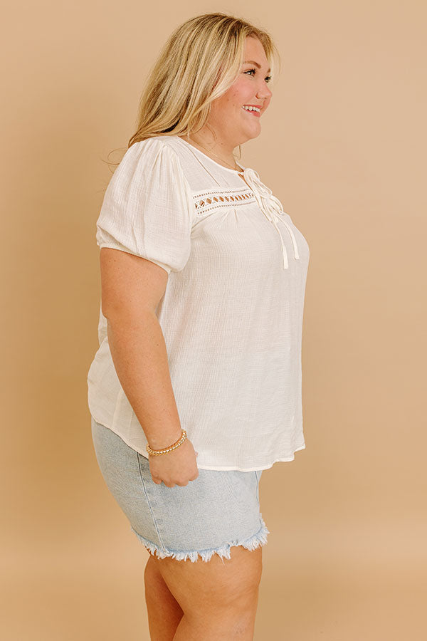 Impressions Cafe And Caramel Shift Top Curves In Ivory
