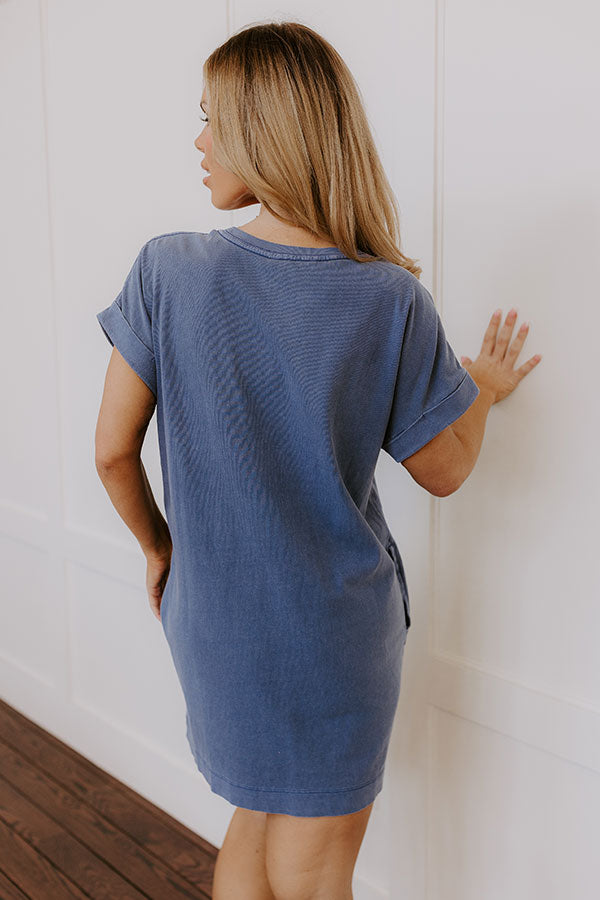 Impressions Cafe Meetup Vintage Wash T-Shirt Dress In Riverside
