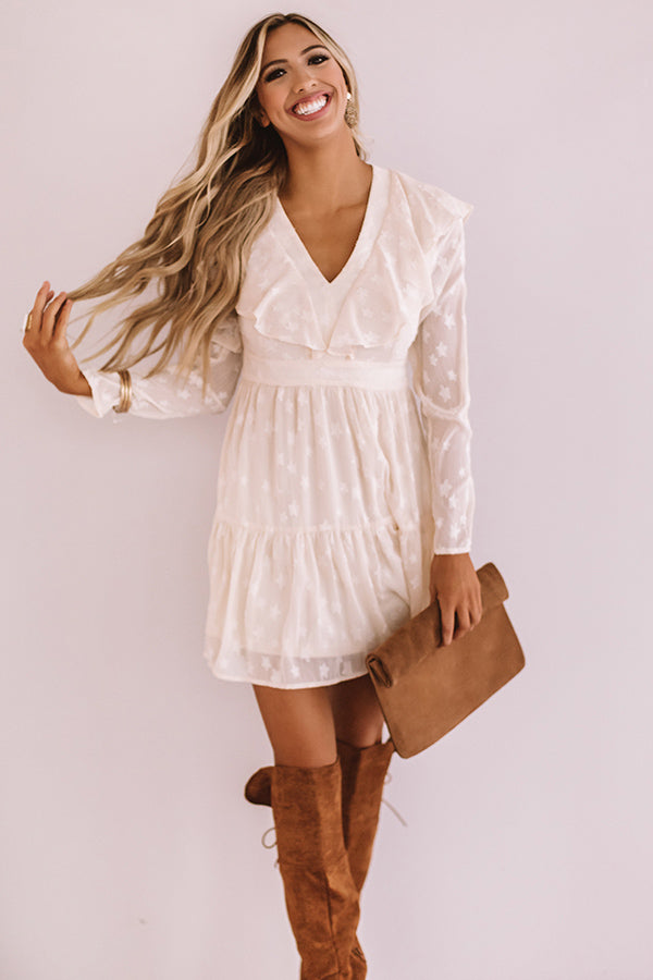 Impressions Can't Stop The Kisses Shift Dress In Cream