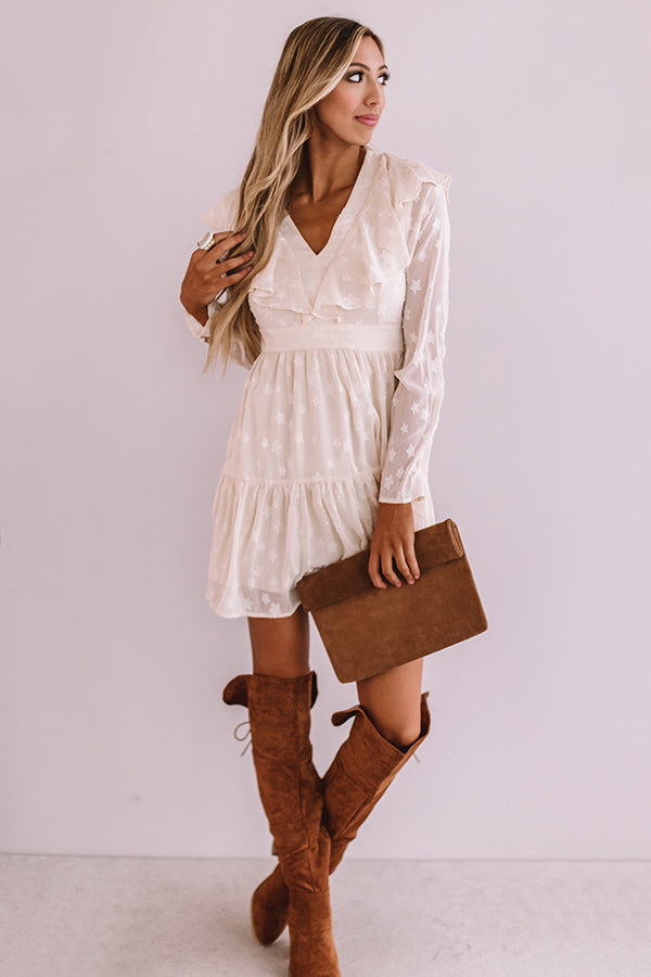 Impressions Can't Stop The Kisses Shift Dress In Cream