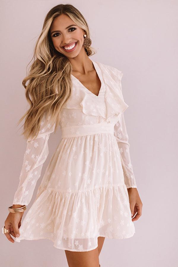 Impressions Can't Stop The Kisses Shift Dress In Cream