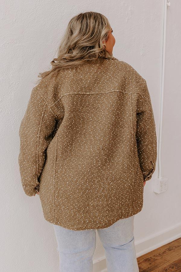 Impressions Cappuccino Cozy Wool-Blend Jacket Curves