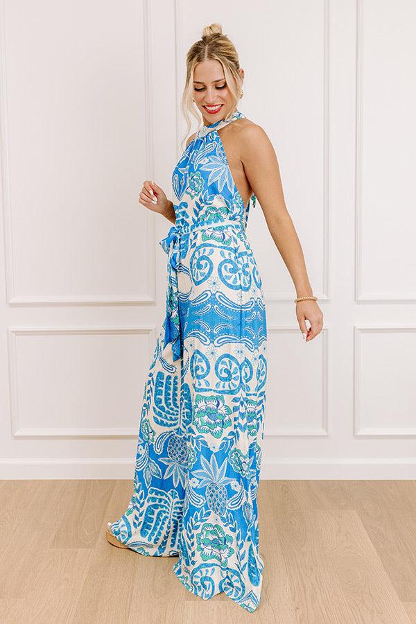 Impressions Caribbean Coast Floral Wide Leg Jumpsuit