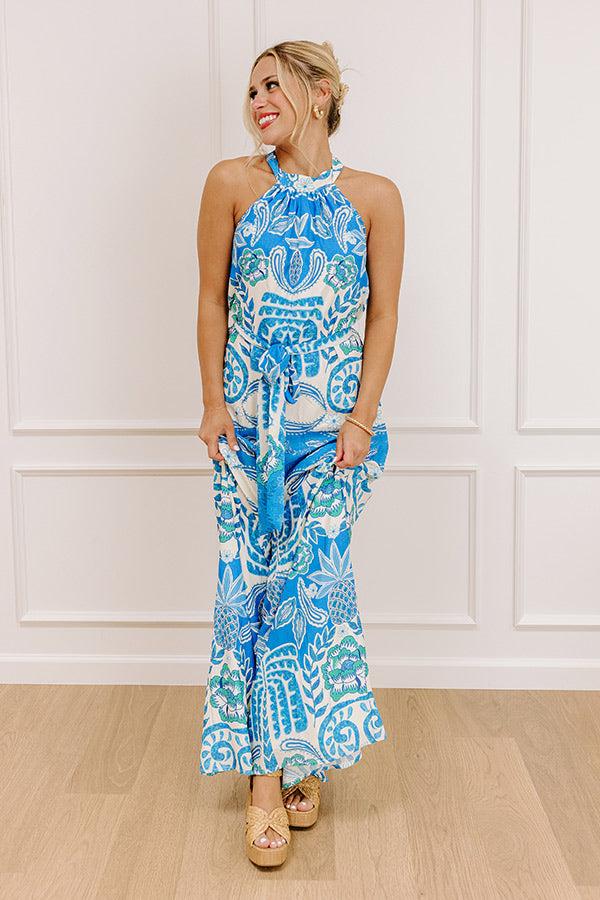 Impressions Caribbean Coast Floral Wide Leg Jumpsuit