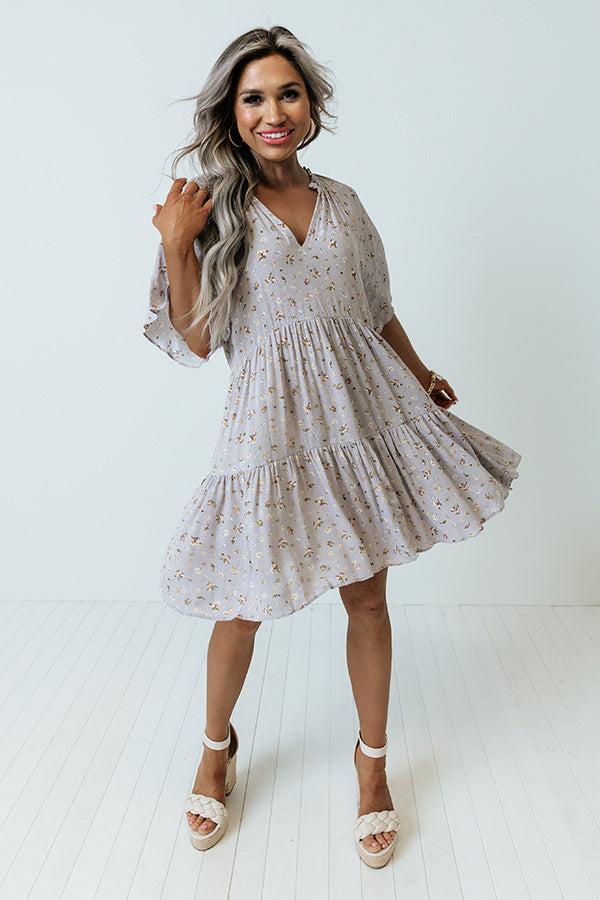 Impressions Carry Your Kisses Shift Dress In Dusty Purple