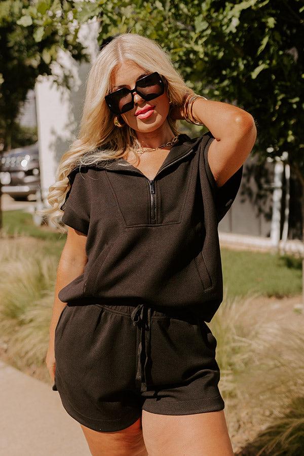 Impressions Casual Comfort Sweatshirt In Black Curves