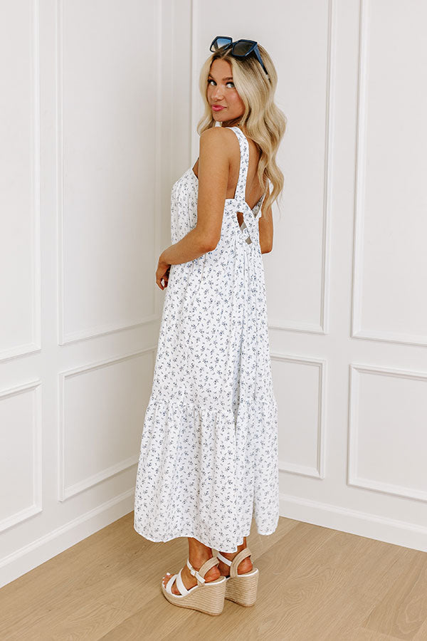 Impressions Casual Convo Floral Maxi Dress In White