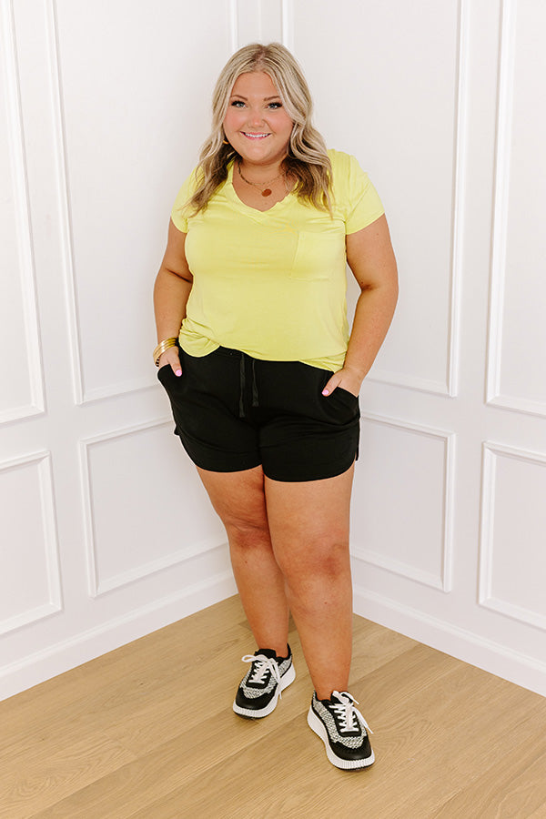 Impressions Casual Convo Shift Tee In Lime Punch Curves