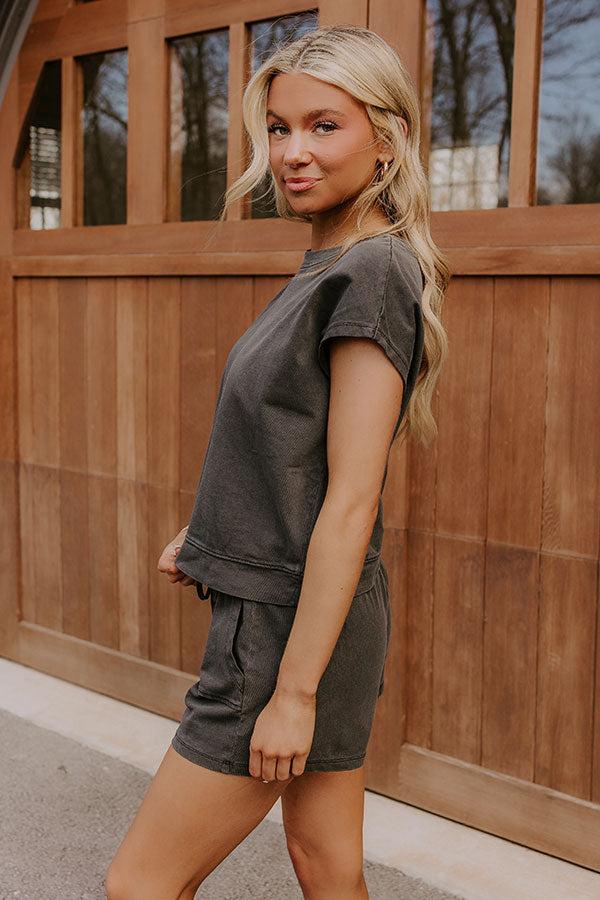 Impressions Casual Convo Vintage Wash Tee In Vintage Black