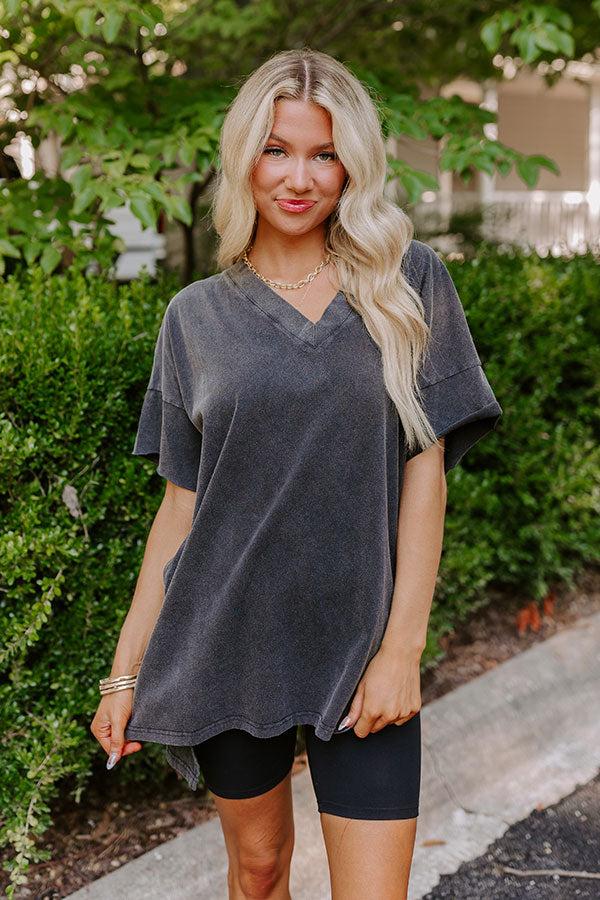 Impressions Casual Meetup Oversized Tee In Vintage Black