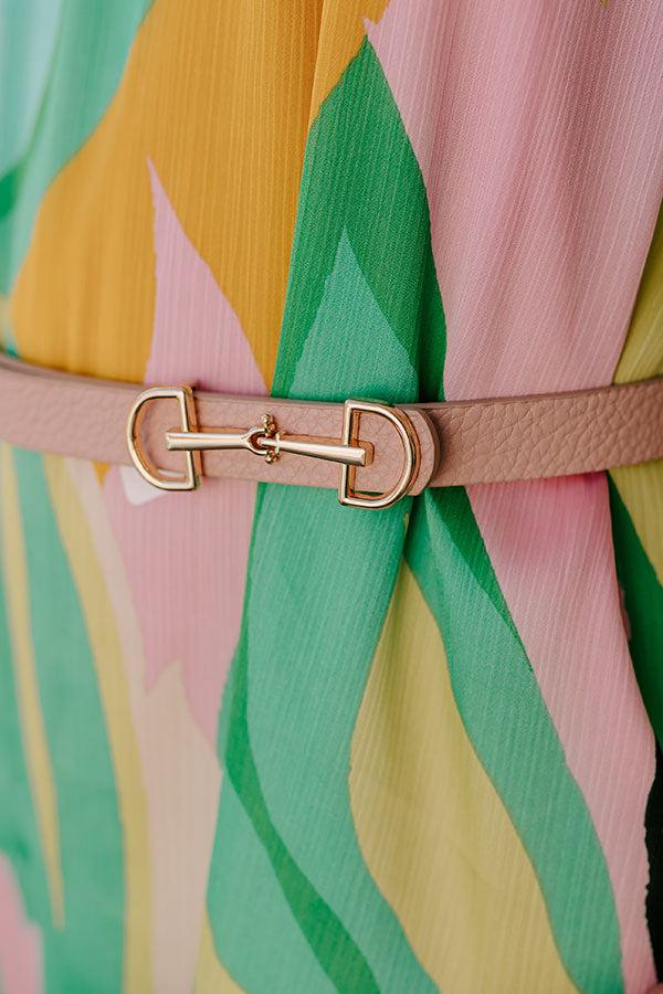 Impressions Casual Moment Faux Leather Belt In Pink