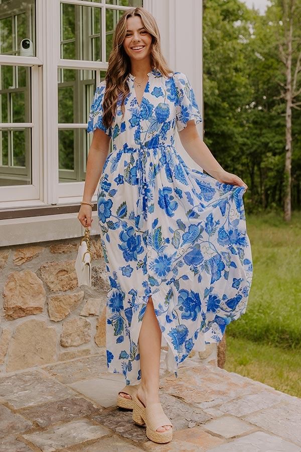 Impressions Catalina Island Views Floral Maxi Dress