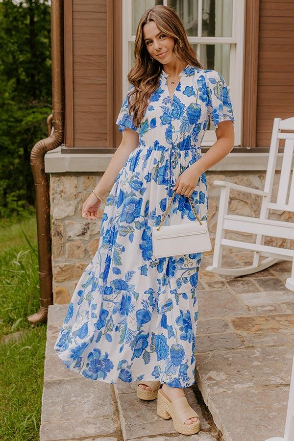 Impressions Catalina Island Views Floral Maxi Dress