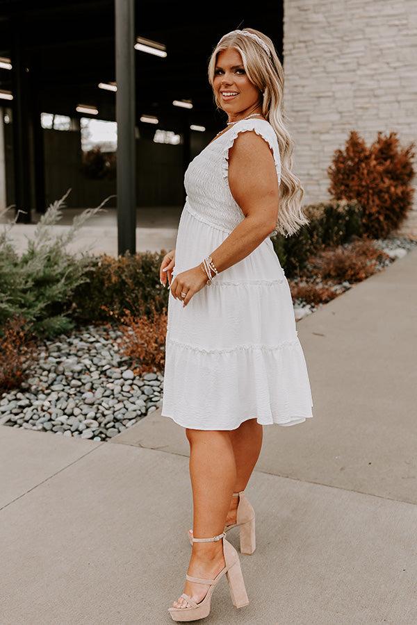 Impressions Celebrate Together Smocked Dress In White Curves