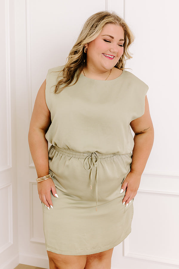 Impressions Central Park Stroll Cargo Mini Dress Curves