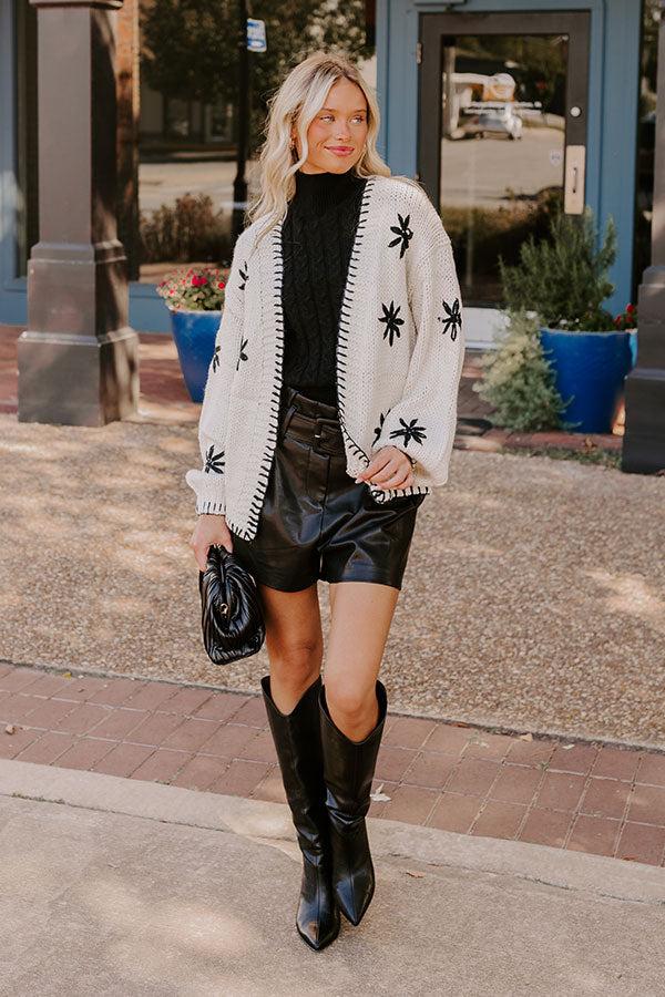 Impressions Chai Latte Please Knit Cardigan In Ivory