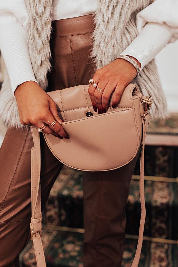 Impressions Chance At Love Faux Leather Crossbody In Natural