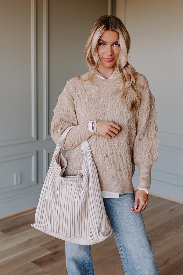 Impressions Change It Up Faux Leather Tote In Cream