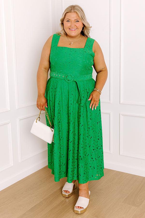 Impressions Charmed To Meet You Lace Midi Dress Curves
