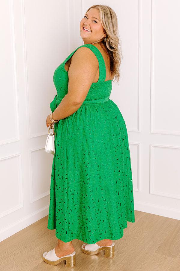 Impressions Charmed To Meet You Lace Midi Dress Curves