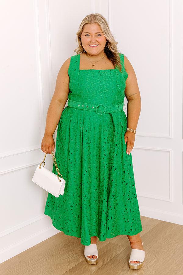 Impressions Charmed To Meet You Lace Midi Dress Curves