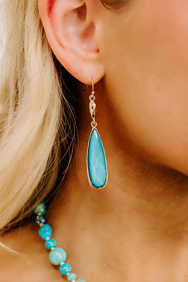 Impressions Charming Smile Drop Earrings in Turquoise