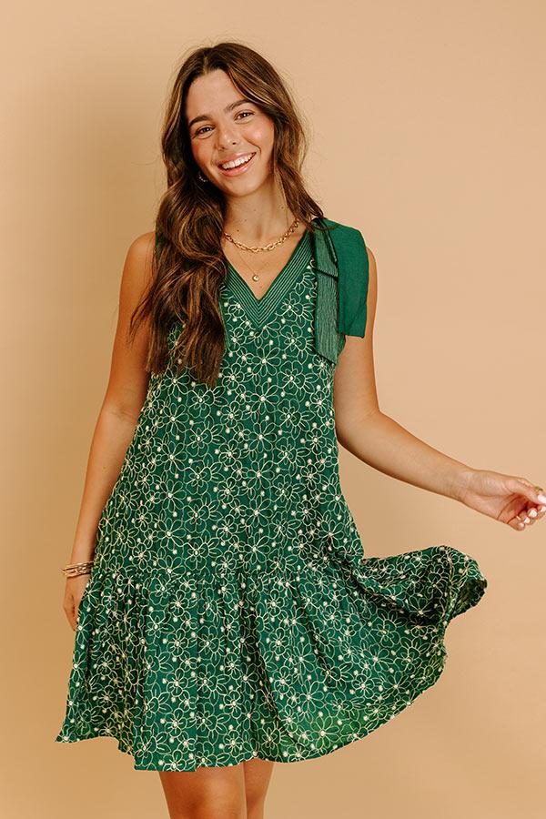 Impressions Chasing Wanderlust Floral Embroidered Mini Dress