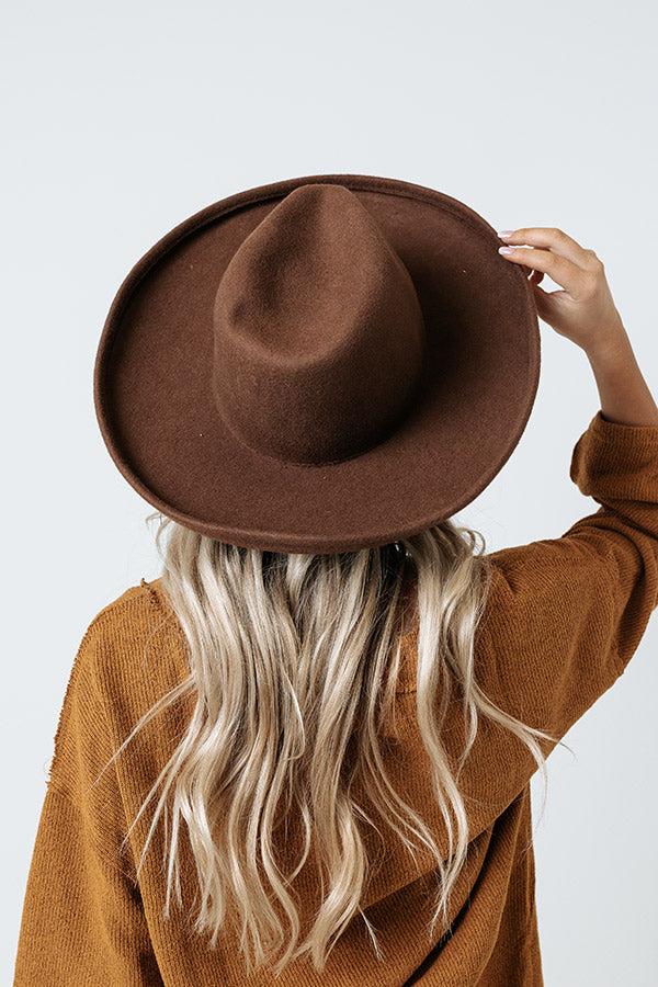 Impressions Chasing Wanderlust Wool Fedora In Mocha