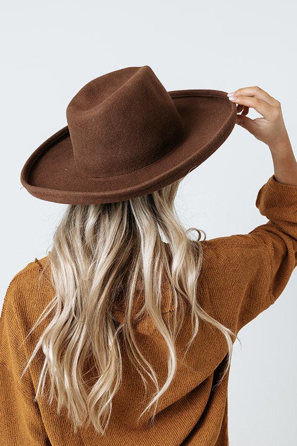 Impressions Chasing Wanderlust Wool Fedora In Mocha
