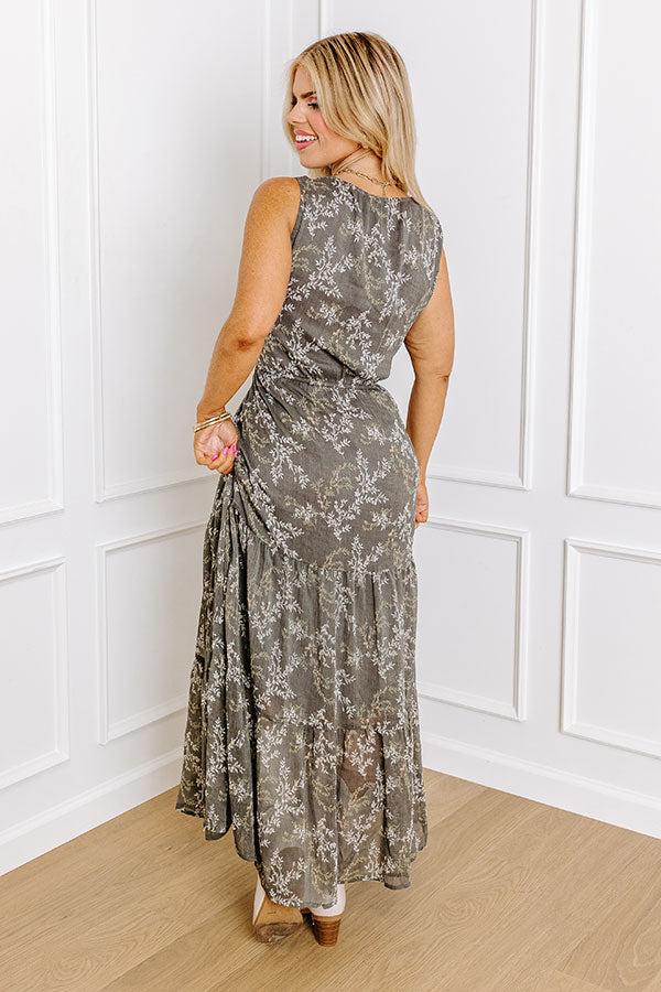 Impressions Check Her Stories Midi In Charcoal Curves