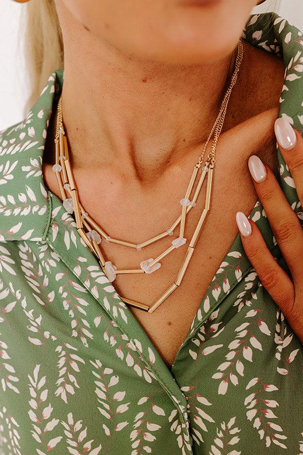 Impressions Cherished Moment Layered Necklace In Clear