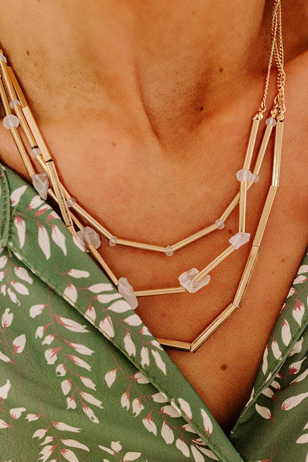 Impressions Cherished Moment Layered Necklace In Clear