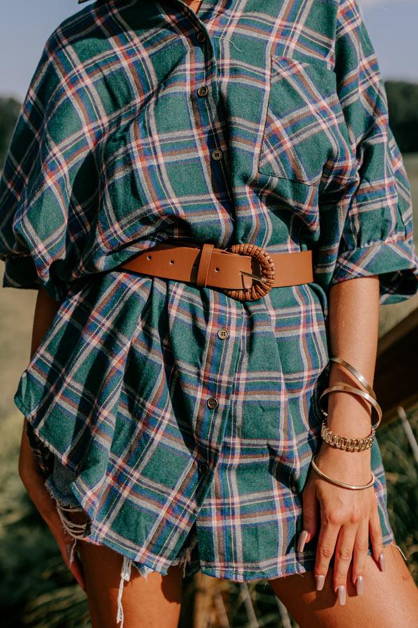 Impressions Chic And Sensible Faux Leather Belt In Camel